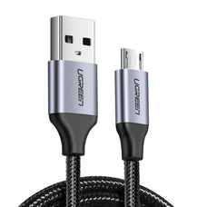 UGREEN USB-Micro USB kábel, QC 3.0, 2,4A, 0,25m (fekete)