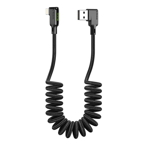 USB to Lightning kábel, Mcdodo CA-7300, derékszögű, 1.8m (fekete)