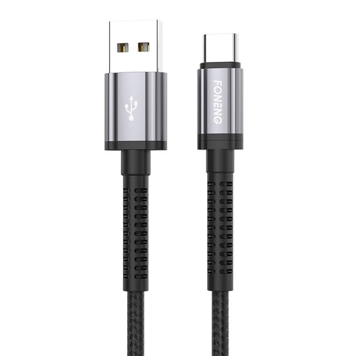 Foneng X83 USB-A-USB-C kábel, 2.1A, 1m (fekete)