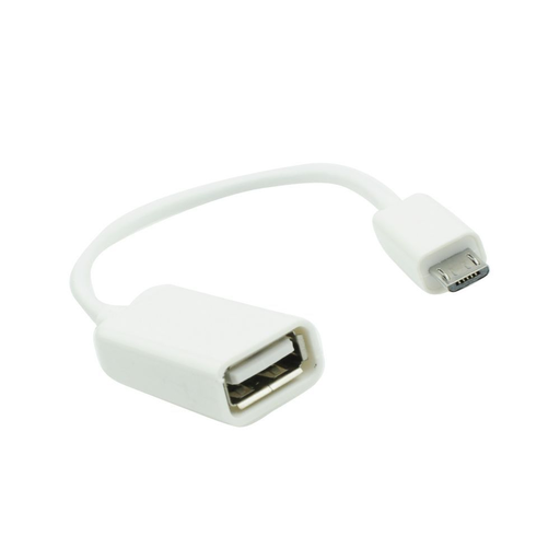 Adapter OTG USB A (női) - Micro USB (férfi) fehér