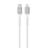 Blavec Cable Raptor fonott - Type C to Lightning - PD 20W 2,4A 0,5 méter (CRA-CL24WS05) fehér-ezüst, - 0. kép