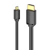 HDMI-D Male to HDMI-A Male Kábel Vention AGIBI 3m, 4K 60Hz (Fekete) - 0. kép