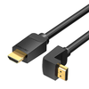 HDMI kábel 2.0 Vention AAQBH 2m, Derékszögű 270°, 4K 60Hz (fekete) - 0. kép