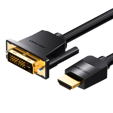 HDMI-DVI (24+1) kábel Vention ABFBH 2m, 4K 60Hz/ 1080P 60Hz (Fekete)