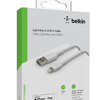 Belkin BOOST CHARGE USB-A - Lightning kábel, fonott - 1M - Fehér - 0. kép