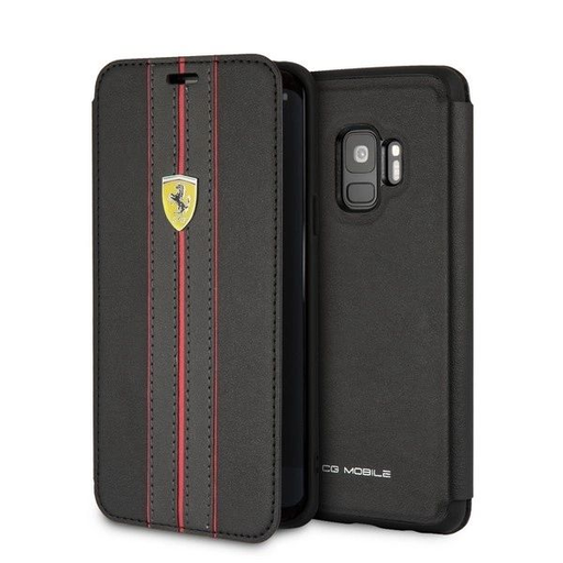 Ferrari Urban Collection fekete fliptok Samsung Galaxy S9-hez