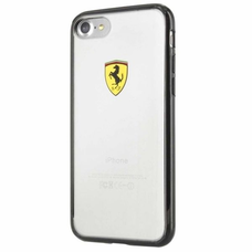 Ferrari Hardcase FEHCP7BK iPhone 7/8/SE 2020 / SE 2022 fekete/átlátszó Racing Shield tok