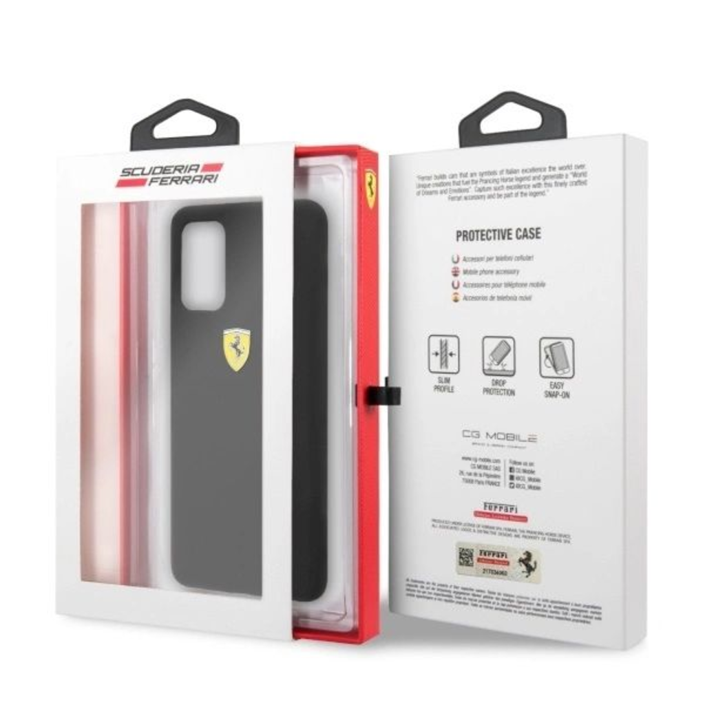 Ferrari Hardcase FESSIHCS67BK S20+ G985 fekete/fekete szilikon tok - 7