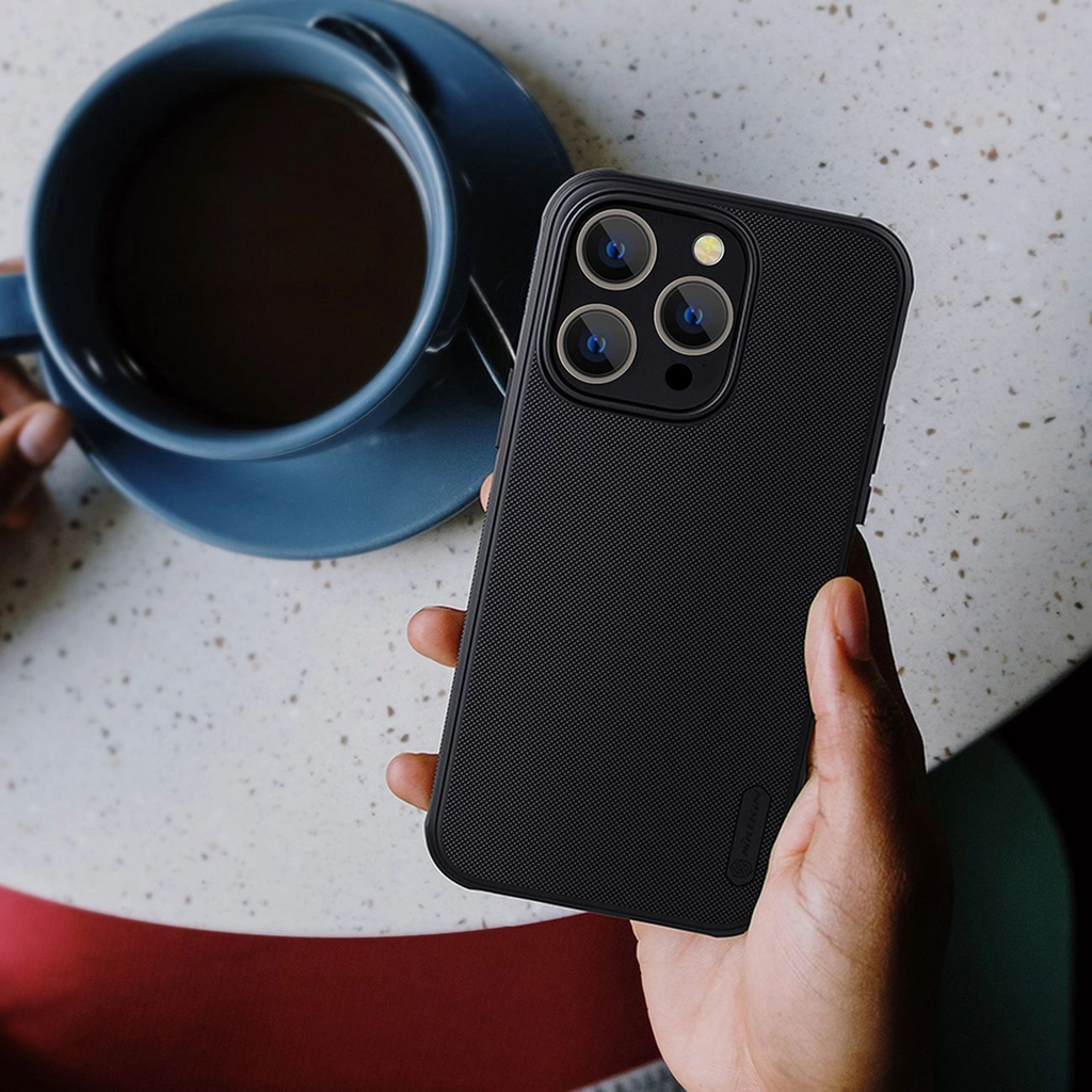 Nillkin Super Frosted Shield Pro tok iPhone 14 Pro Max hátlap kék tok - 16