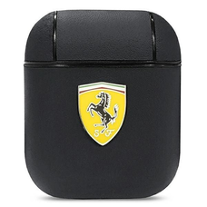 Ferrari FESA2LEBK AirPods tok fekete/fekete On Track bőr tok