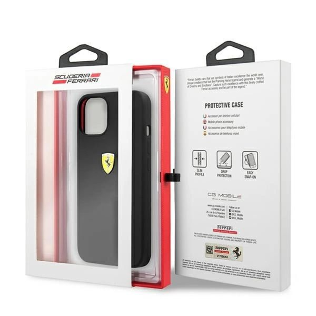 Ferrari FESSIHCP13SBK iPhone 13 mini 5.4" fekete/fekete szilikon tok - 8