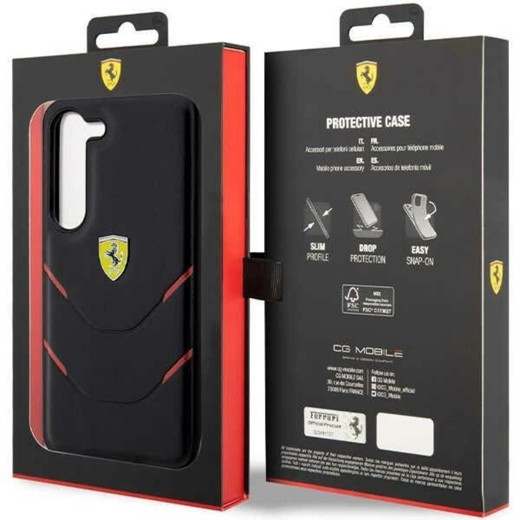 Ferrari FEHCS23MPBAK S23+ S916 fekete/fekete keménytok Hot Stamp Lines tok - 8