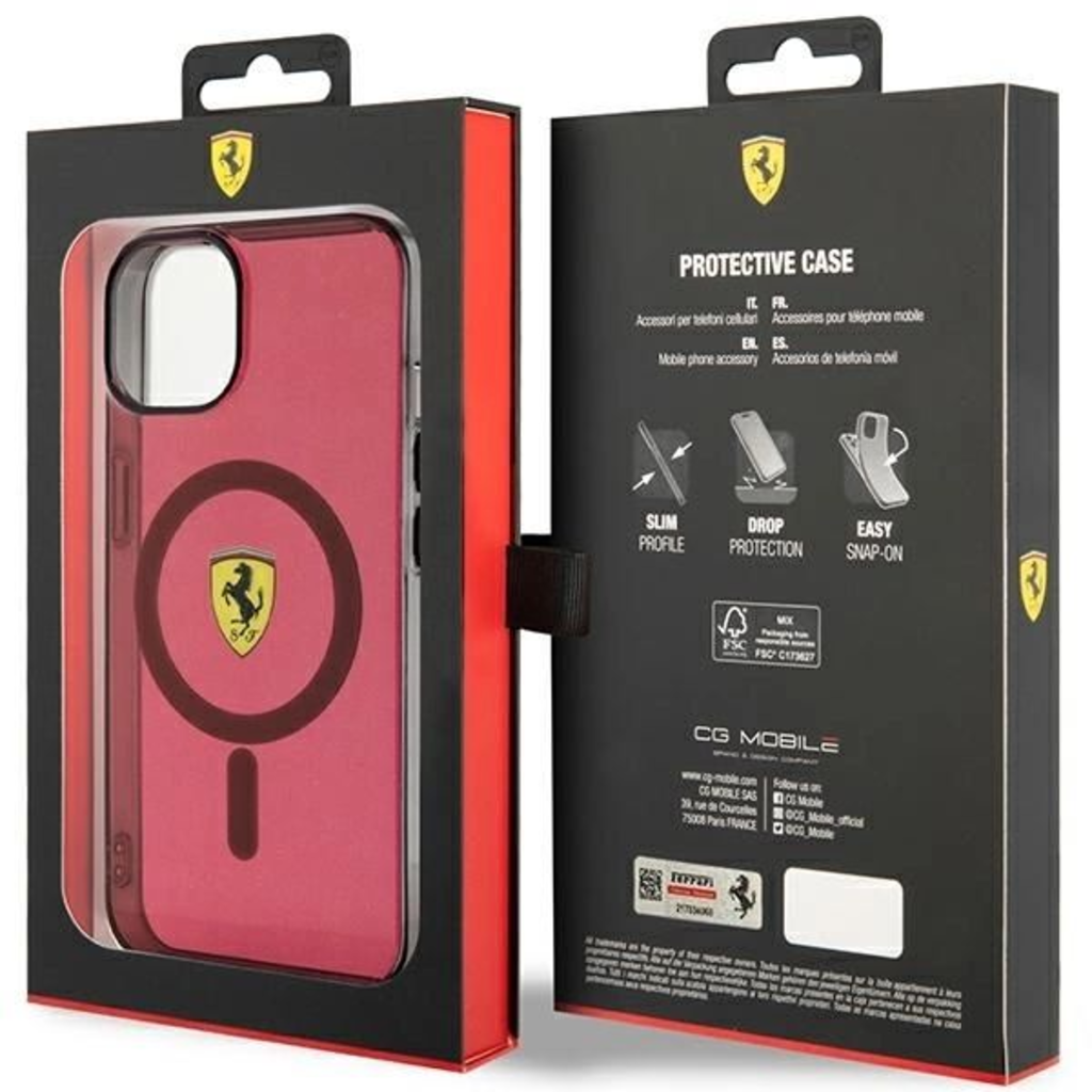 Ferrari FEHMP14SURKR iPhone 14 6.1" piros/piros tok Translucent Magsafe - 8