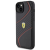 Ferrari Twist Metal Logo tok iPhone 15 Plus - fekete - 0. kép