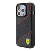 Ferrari Perforated Waves Metal Logo tok iPhone 15 Pro - fekete - 0. kép