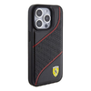 Ferrari Perforated Waves Metal Logo tok iPhone 15 Pro - fekete - 2. kép