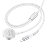 HOCO vezeték nélküli töltő 2 az 1-ben Type C Apple Watch-hoz + Lightning PD QC 3A CW54 1,2 m fehér - 0. kép
