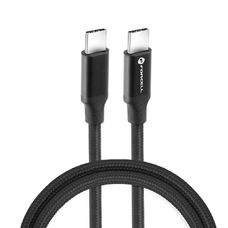FORCELL F-ENERGY C391 Type-C USB kábel Type C to Type C PD QC4.0 5A 100W E-mark / 4K / Thunderbolt / 20Gbit/s 1 m fekete