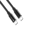FORCELL F-ENERGY C391 Type-C USB kábel Type C to Type C PD QC4.0 5A 100W E-mark / 4K / Thunderbolt / 20Gbit/s 1 m fekete - 2. kép