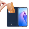 Dux Ducis Skin Pro tok Oppo Reno 8 fliptok kártyatartó állvány funkcióval kék - 0. kép