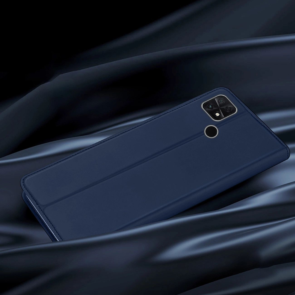 Dux Ducis Skin Pro tok Oppo Reno 8 fliptok kártyatartó állvány funkcióval kék - 12