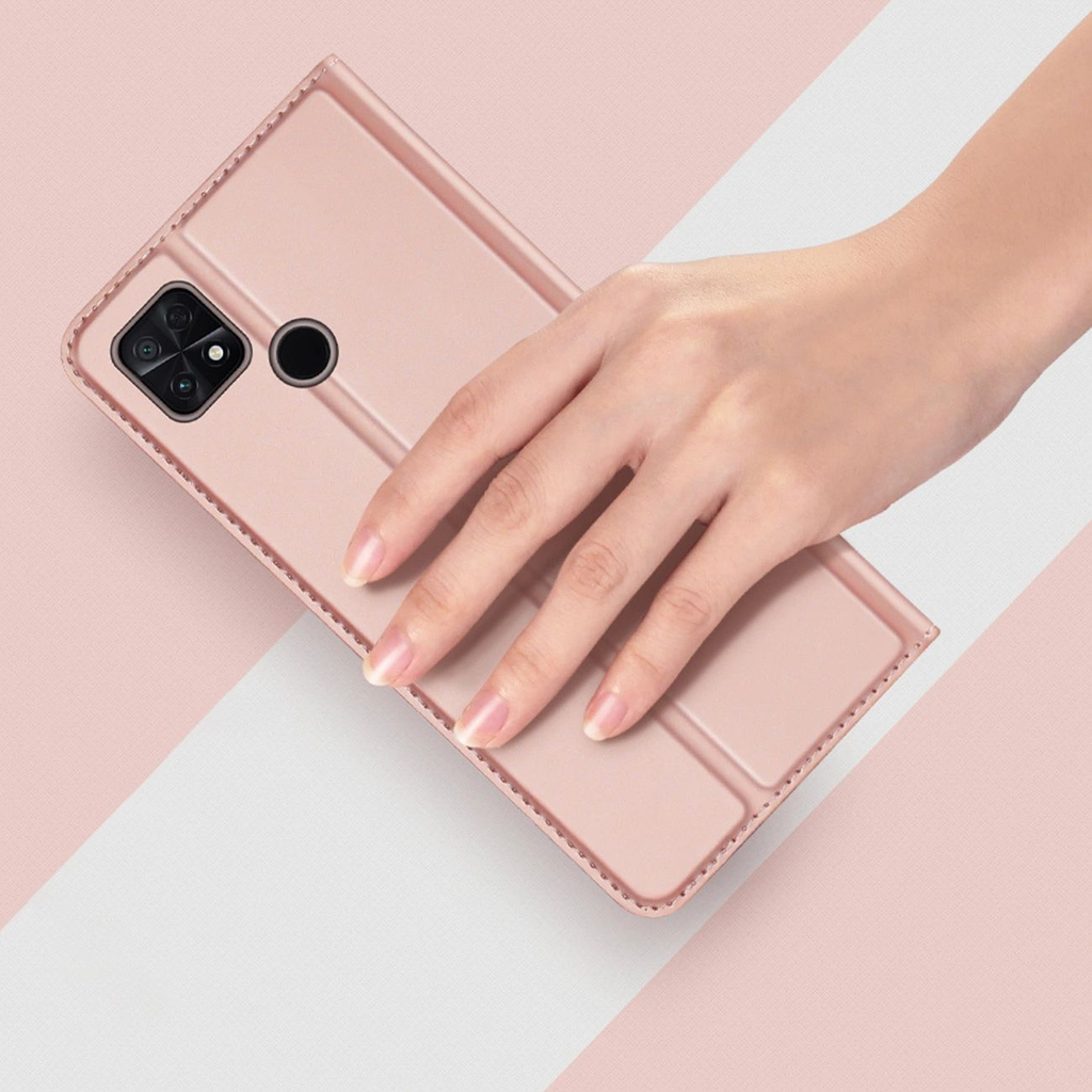 Dux Ducis Skin Pro tok Oppo Reno 8 fliptok kártyatartó állvány funkcióval kék - 13