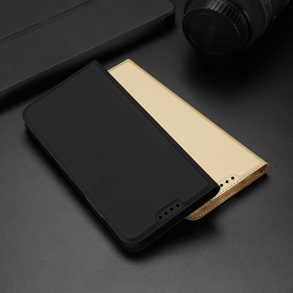 Dux Ducis Skin Pro tok Oppo Reno 8 fliptok kártyatartó állvány funkcióval kék - 18