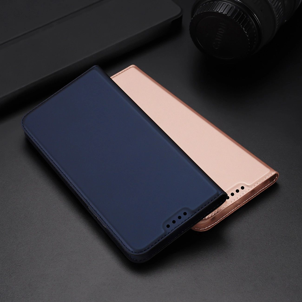 Dux Ducis Skin Pro tok Oppo Reno 8 fliptok kártyatartó állvány funkcióval kék - 20