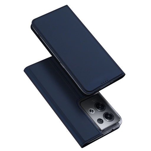 Dux Ducis Skin Pro tok Oppo Reno 8 Pro fliptok kártyatartó állvány kék Dux Ducis Skin Pro tok Oppo Reno 8 Pro fliptok kártyatartó állvány kék