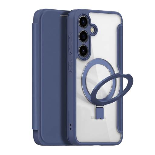 Dux Ducis Skin X Pro tok mágneses gyűrűvel / állvánnyal Samsung S24 - kék tok Dux Ducis Skin X Pro tok mágneses gyűrűvel / állvánnyal Samsung S24 - kék tok