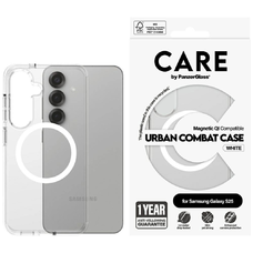 CARE by PanzerGlass Flagship Urban Combat White QI tok Samsung Galaxy S25 - Átlátszó