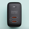  Fali töltő Aukey PA-B4T, 2xUSB-C, 45W (fekete) - 2. kép