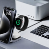 Mágneses vezeték nélküli töltő 3 az 1-ben MagFusion Aukey LC-MC312, 15W Qi2 (szürke) töltállomás - 2. kép