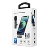 Vezeték nélküli lavalier mikrofon Lightning (iPhone) dupla szélvédővel (készletben 2) K1 fekete - 2. kép