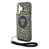 Guess IML Leopard Triangle Logo Strap MagSafe tok iPhone 16-hoz barna - 2. kép