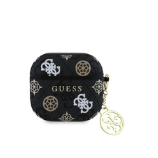 Guess PU 4G Peony Charm tok AirPods 4 fekete