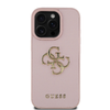 Guess PU Grained 4G Metal Logo tok iPhone 15 Pro Pink - 1. kép