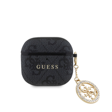 Guess 4G Script PC/PU Charm AirPods 4 tok fekete