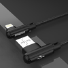Foneng X70 könyök USB - Micro USB kábel, 3A, 1m (Fekete) - 1. kép