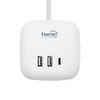 Home CUBE2 kocka elosztó, max. 3680 W, USB töltő, 3 aljzat gyermekvédelemmel, 1,5 m hosszú vezeték - 1. kép