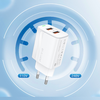Foneng fali töltő EU63 - 2xUSB - 12W USB-ről Type C kábel fehér - 2. kép