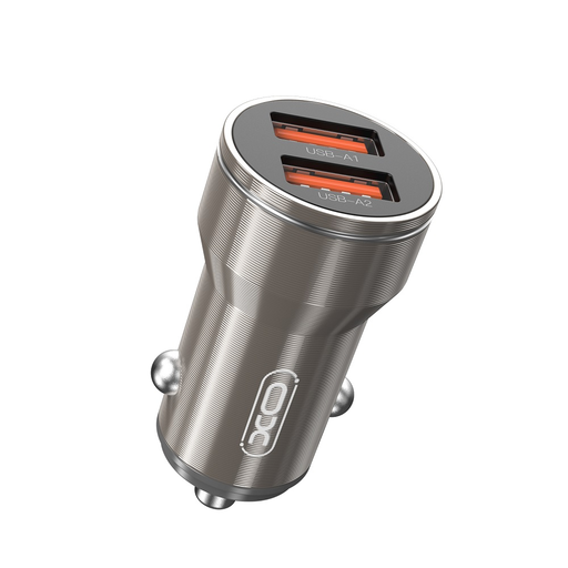 XO autós töltő CC48 2x USB 2,4A szürke