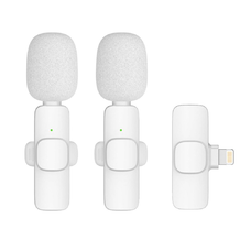 Lightning dupla vezetéknélküli lavalier mikrofon (2 db) K1 fehér