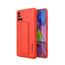 Wozinsky Kickstand Case szilikon állványos tok Samsung Galaxy M51 piros tok