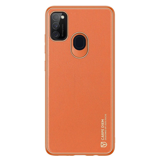 Dux Ducis Yolo elegáns tok puha TPU és PU bőrből Samsung Galaxy M30s narancssárga tok Dux Ducis Yolo elegáns tok puha TPU és PU bőrből Samsung Galaxy M30s narancssárga tok