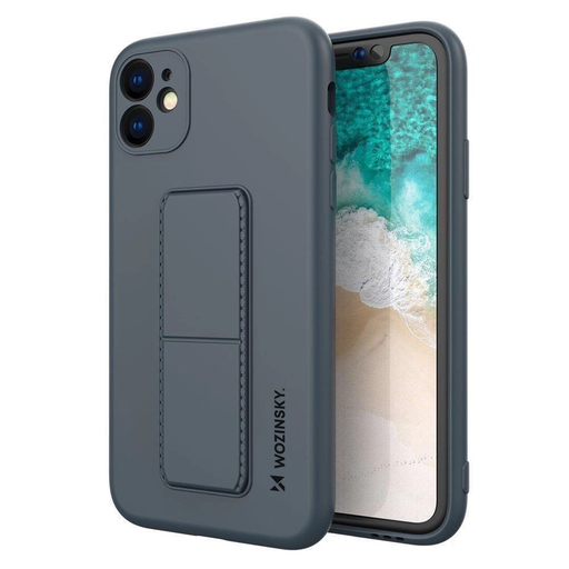 Wozinsky Kickstand Case szilikon állványos tok Samsung Galaxy M31s-hez kék