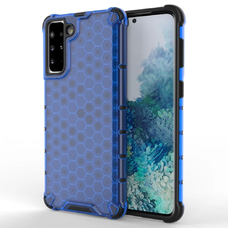 Honeycomb armor tok TPU kerettel Samsung Galaxy S21+ 5G (S21 Plus 5G) kék tok