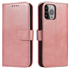 Magnet Case elegant fliptok kitámasztóval iPhone 13 Pro rózsaszín tok