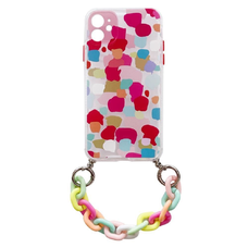 Color Chain Case gél rugalmas tok láncos díszítéssel Samsung Galaxy A32 LTE/4G-hez multicolor tok