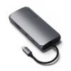 Satechi Alumínium USB-C Multiport MX Adapter (Kettős 4K HDMI 60Hz/30Hz, USB-C PD 100W, Ethernet, 1x USB-C 5Gbps, 2x USB-A 3.0, Micro/SD, 3,5 mm audio) - Űrszürke - 1. kép